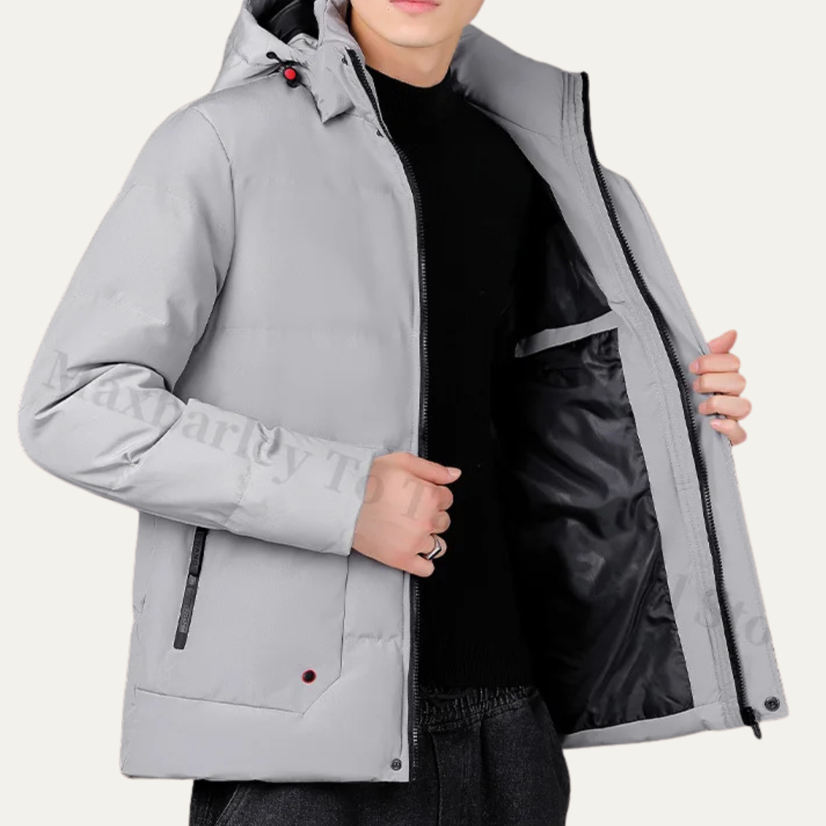 The Stirling Men’s Men’s Thick Warm Hooded Puffer Jacket