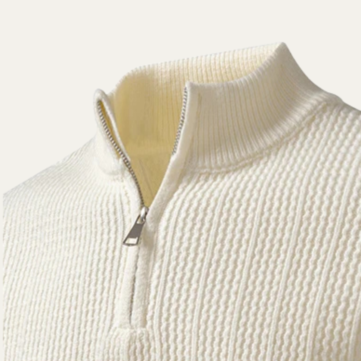 The Cavallino Men's Half Zip Knitted Winter Jumper