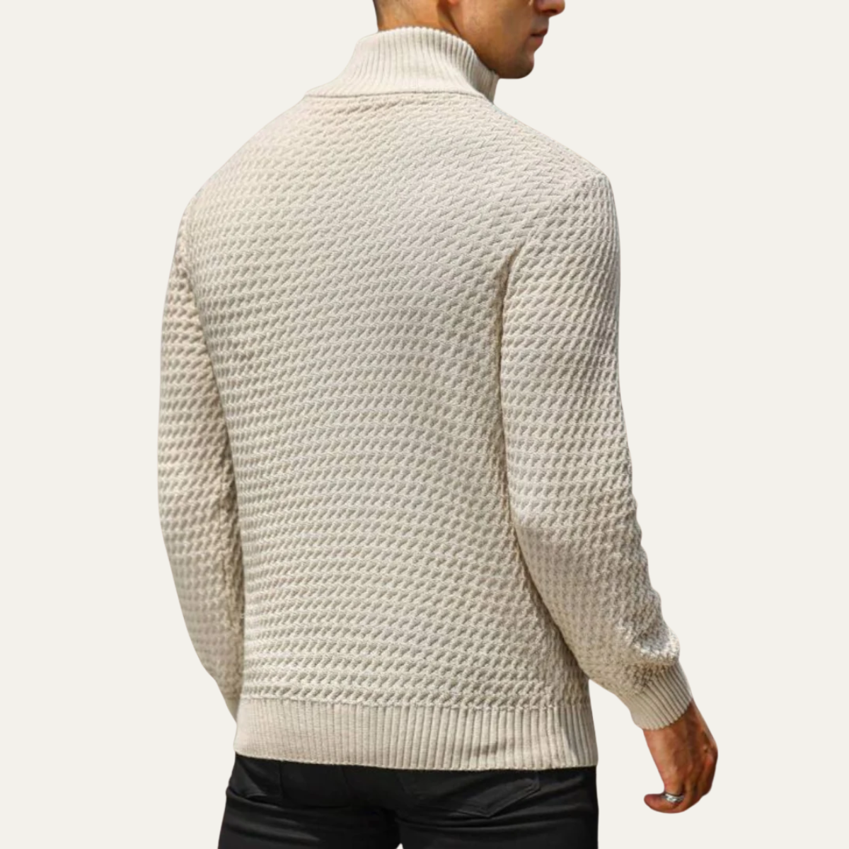 The Riviera Men’s Luxury Quarter Zip Knit Jumper