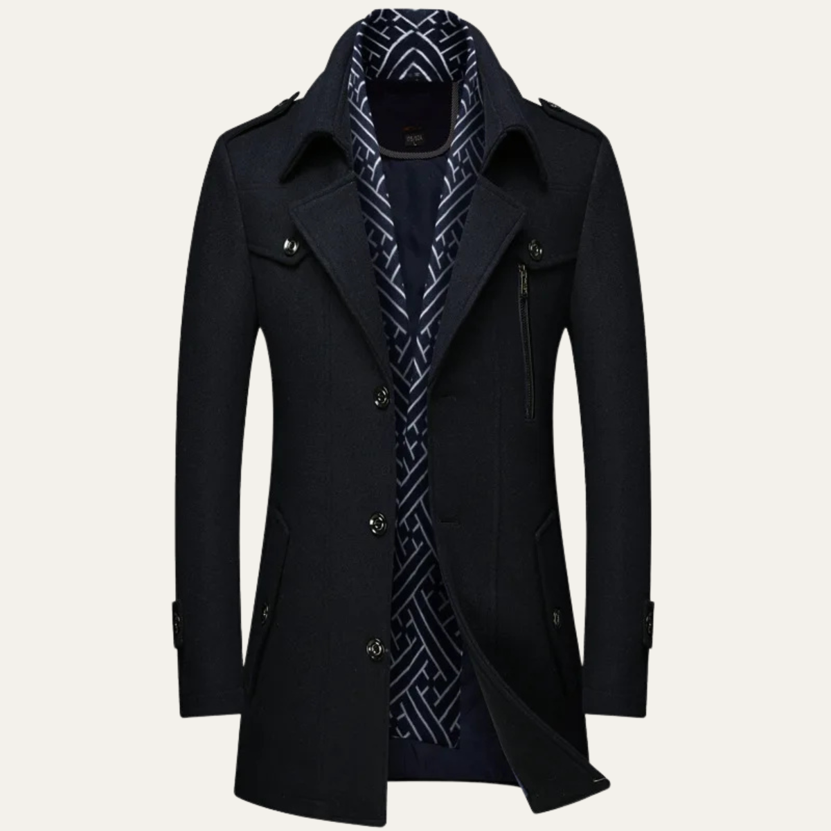 The Avebury Men's Smart Double Breasted Winter Trench Coat