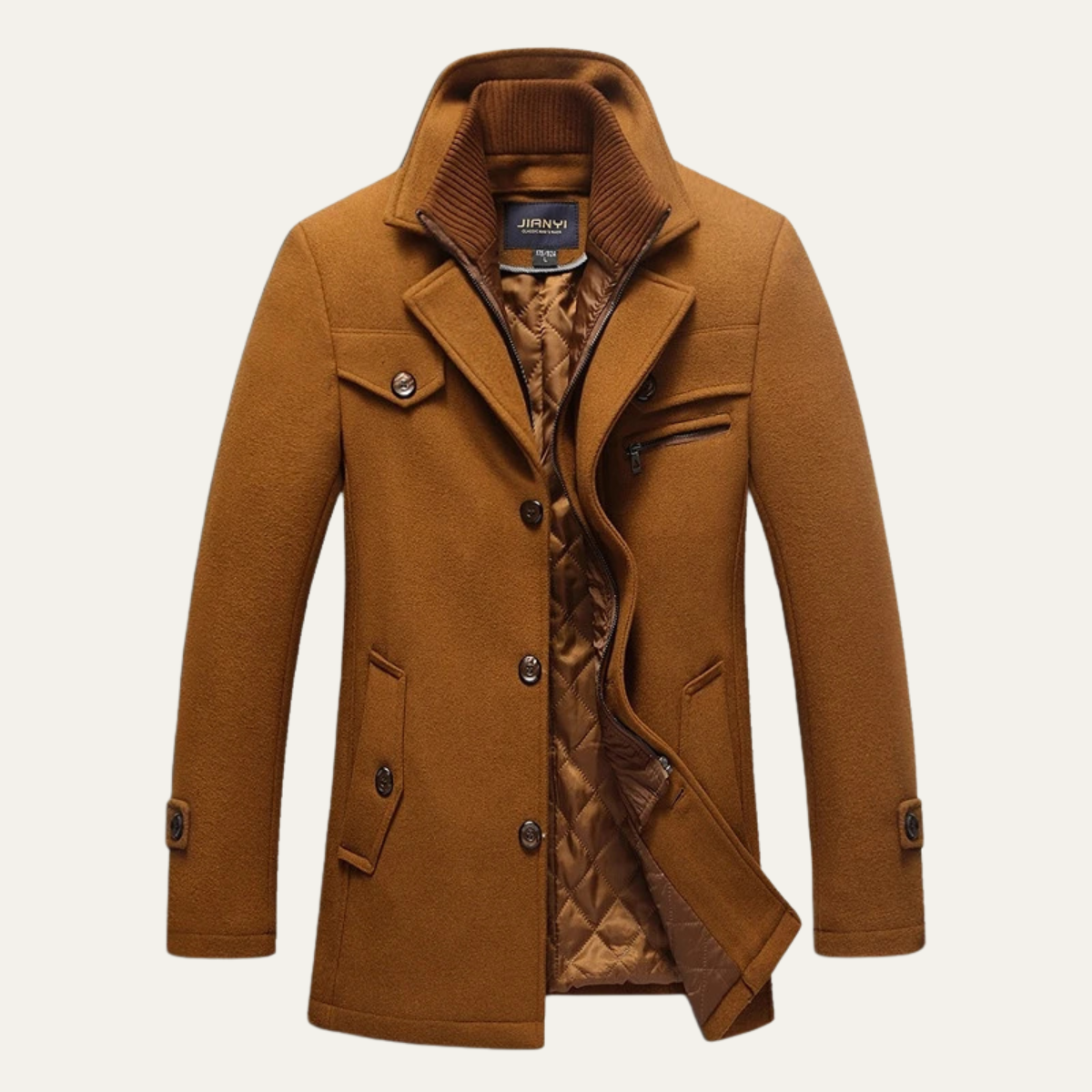The Belgravia Men's Wool Blend Trench Coat with Quilted Lining