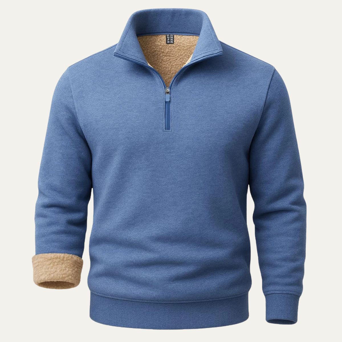 The Porta Romana Men’s Casual Thermal Warm Half Zip Turtleneck Jumper