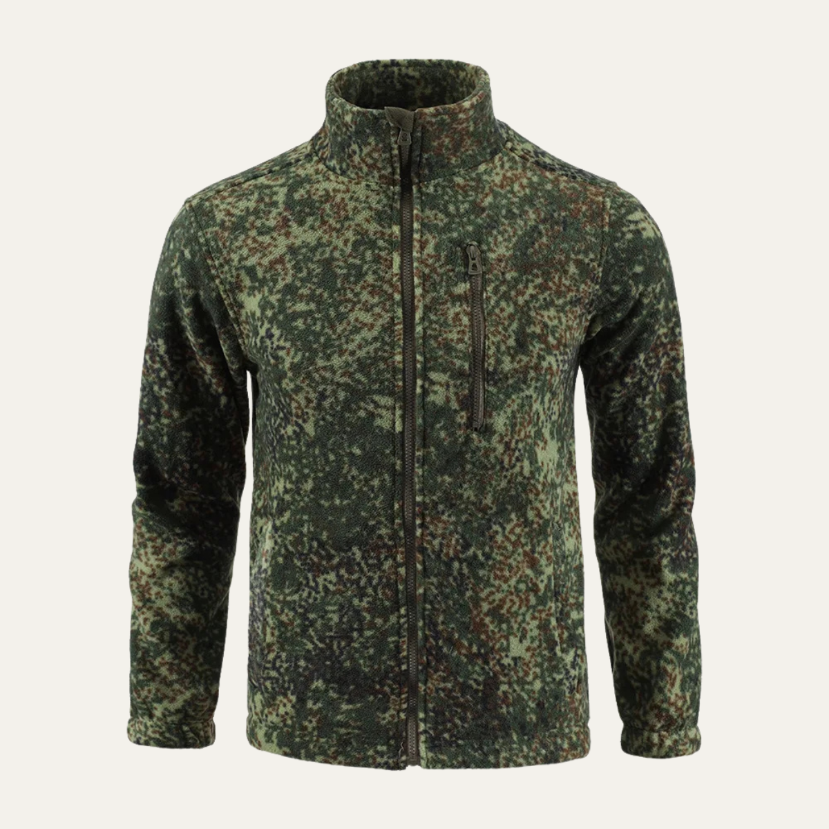 The Lecco Men’s Warm Outdoor Zip Up Fleece Camouflage Jacket