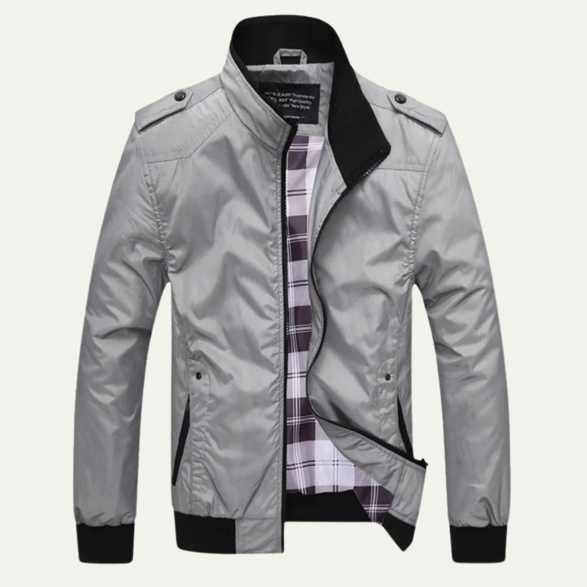 The Firenze Men's Lightweight Stand Collar Bomber Jacket