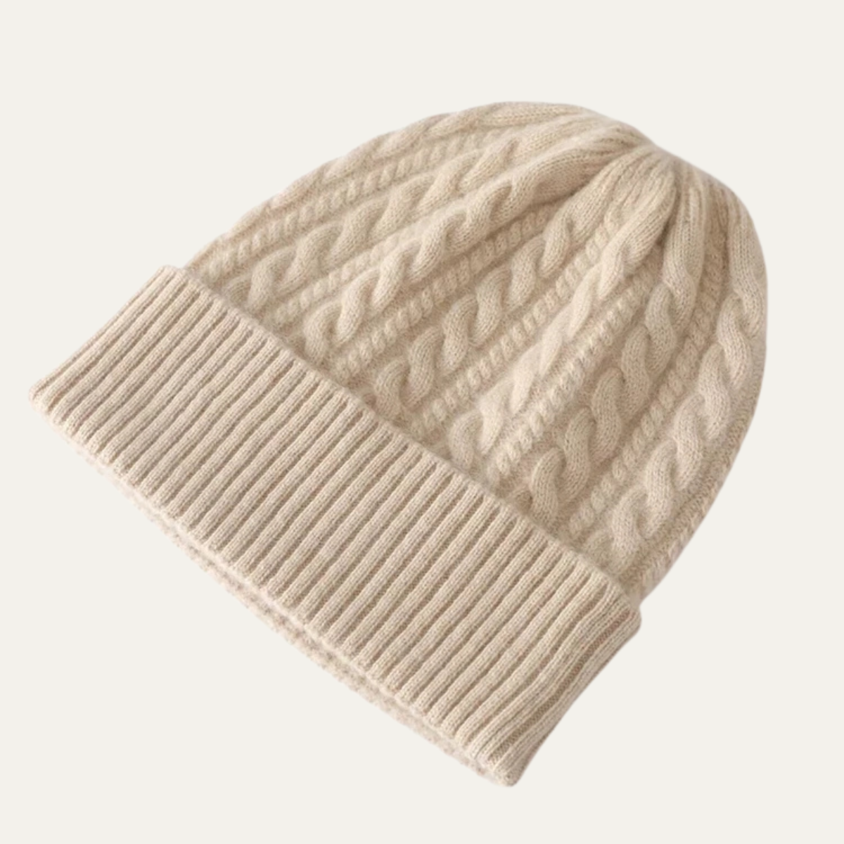 The Kingsley Men's Classic Ribbed Knit Cashmere Beanie