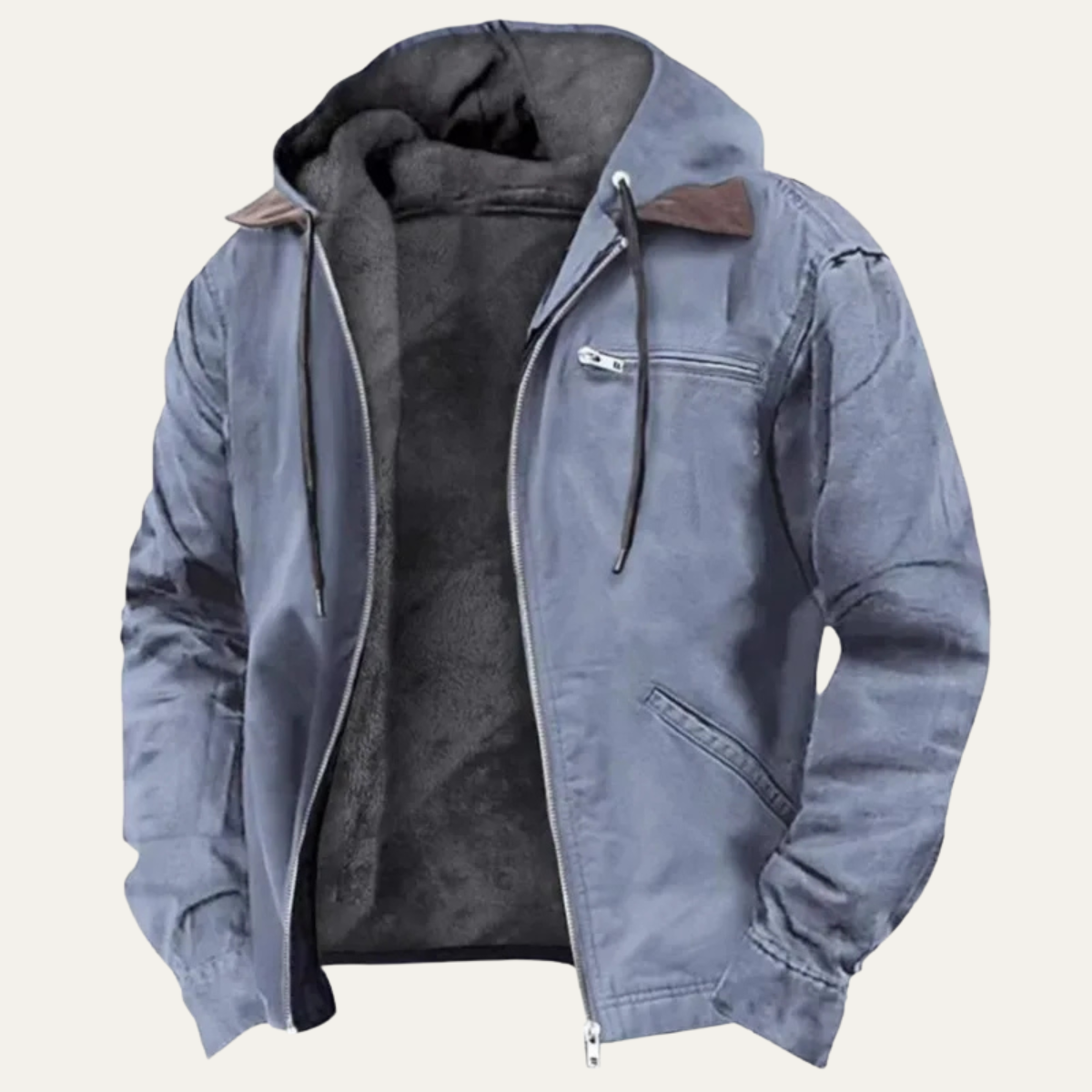 The Riomaggiore Men’s Lightweight Fleece Lined Hooded Jacket