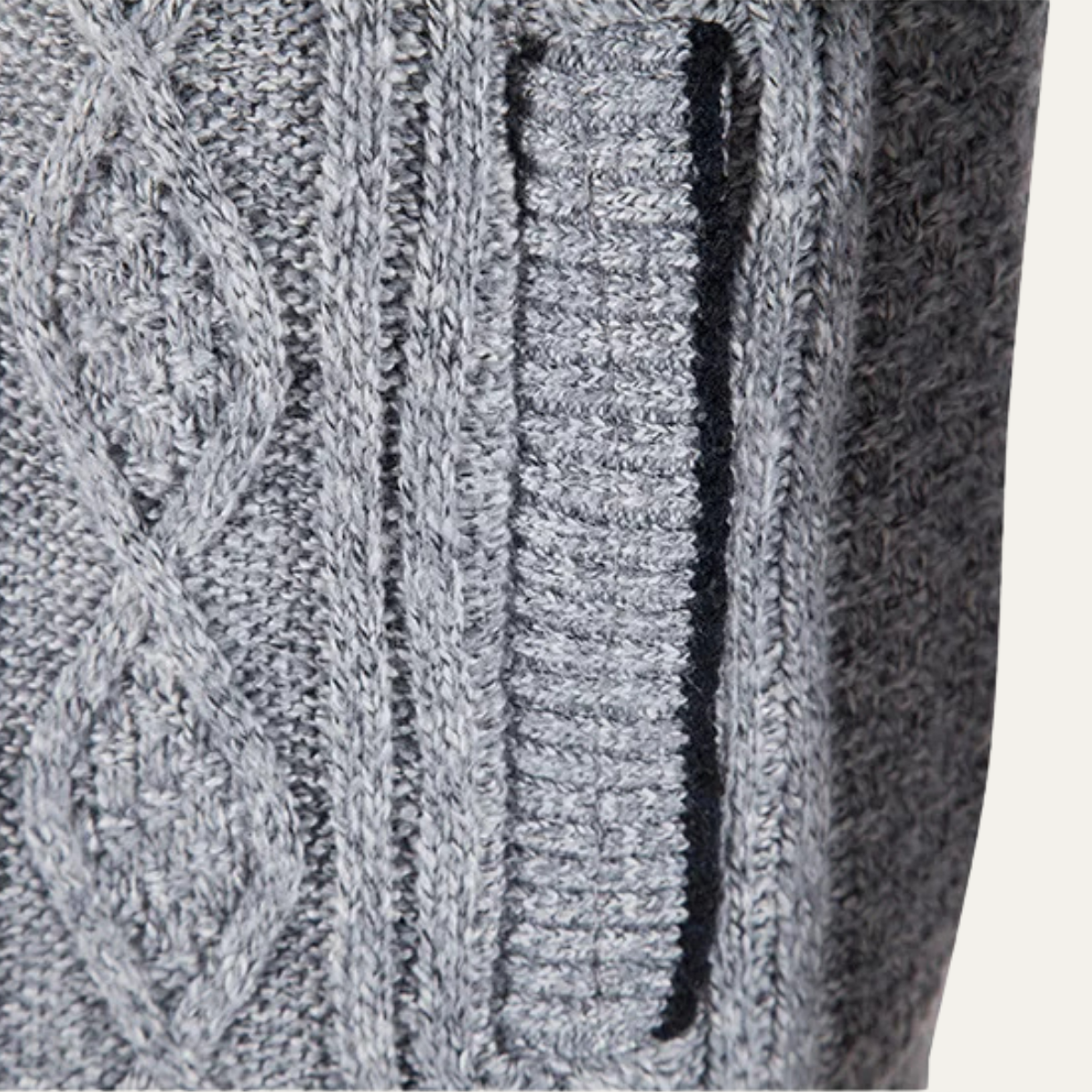 The Pienza Men’s Warm Fleece Zip Up Knit Jacket