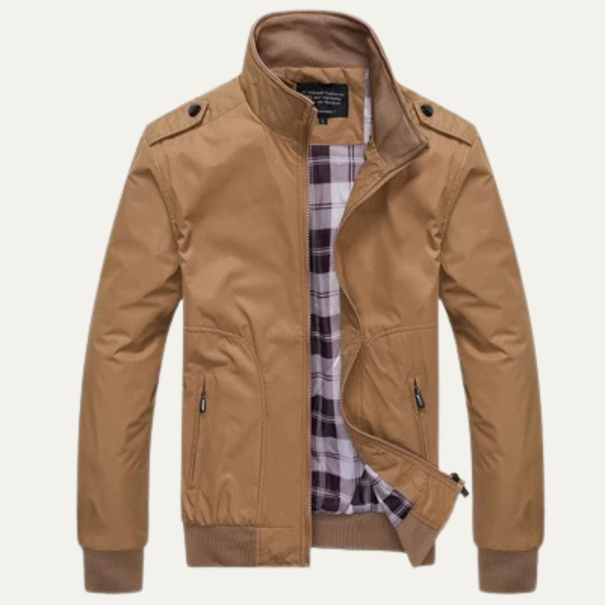 The Firenze Men's Lightweight Stand Collar Bomber Jacket