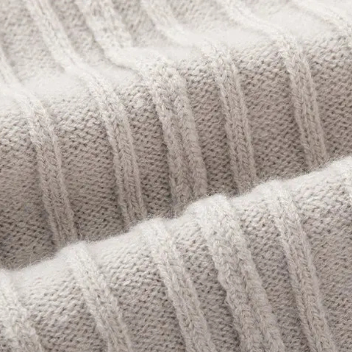 The Favignana Men's Knitted Stand Collar Ribbed Half Zip Jumper