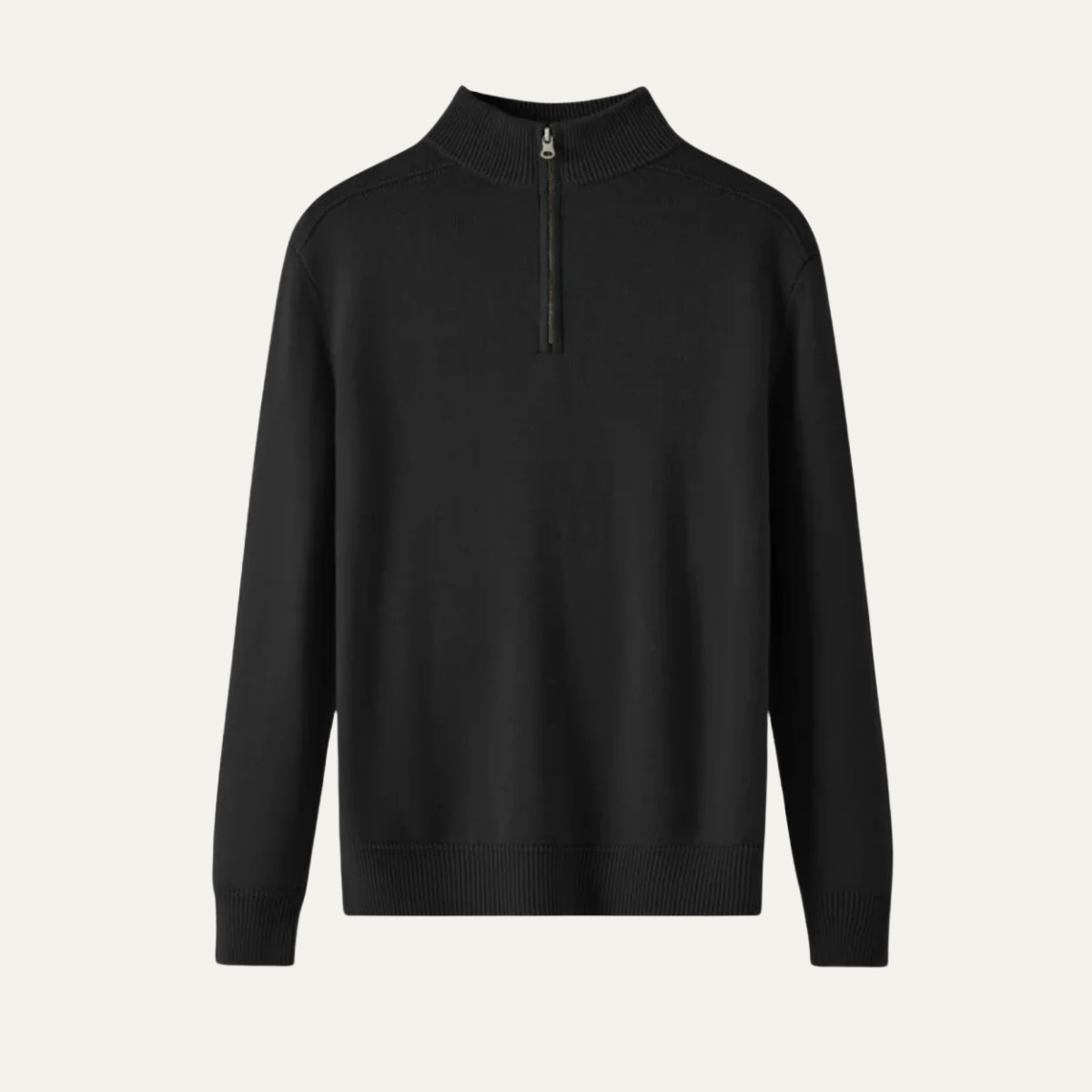 The Marriott Men’s Knitted Quarter Zip Merino Wool Jumper