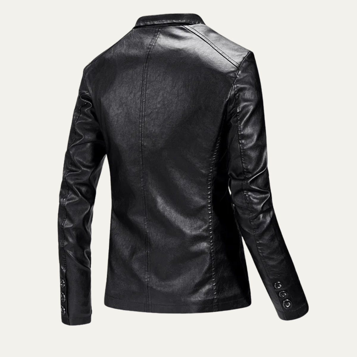 The Napoli Men’s Stylish Slim Fit Leather Business Blazer Jacket