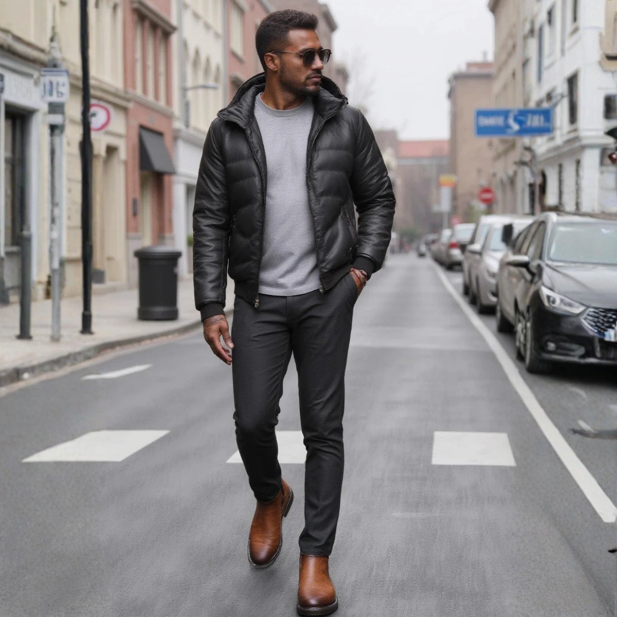 The Montalcino Men’s Brown Classic Leather Slip On Chelsea Boots