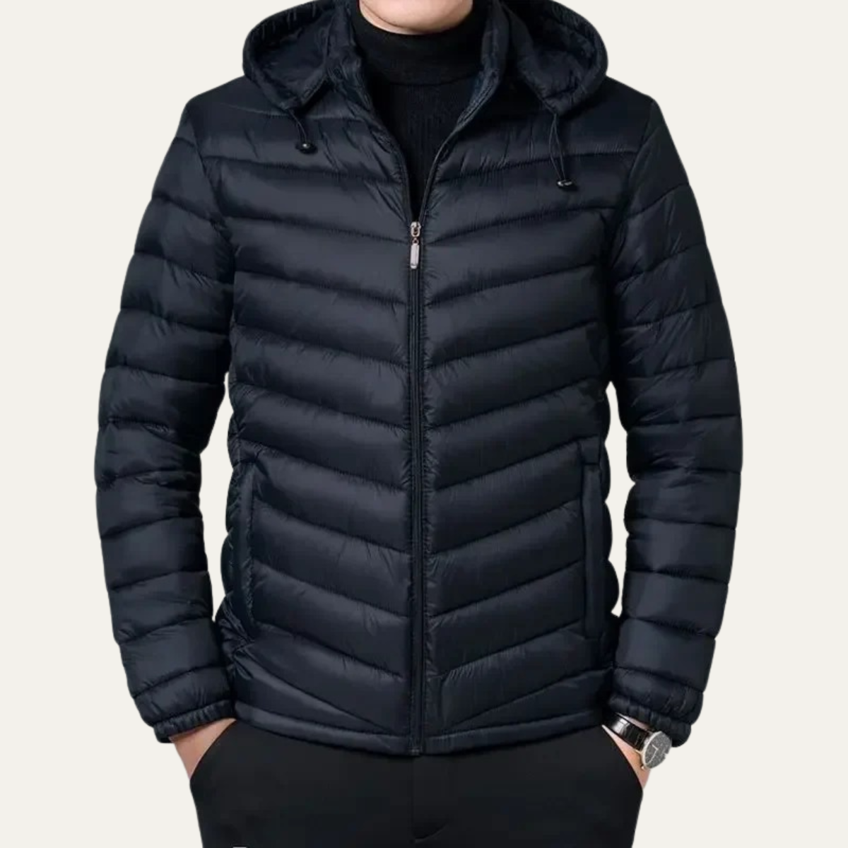 The Nottingham Men's Lightweight Hooded Quilted Puffer Jacket