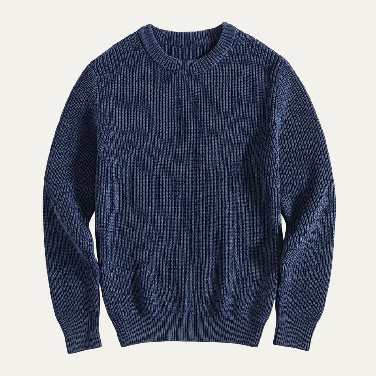 The Tokyo Merino Wool Ribbed O-Neck Jumper