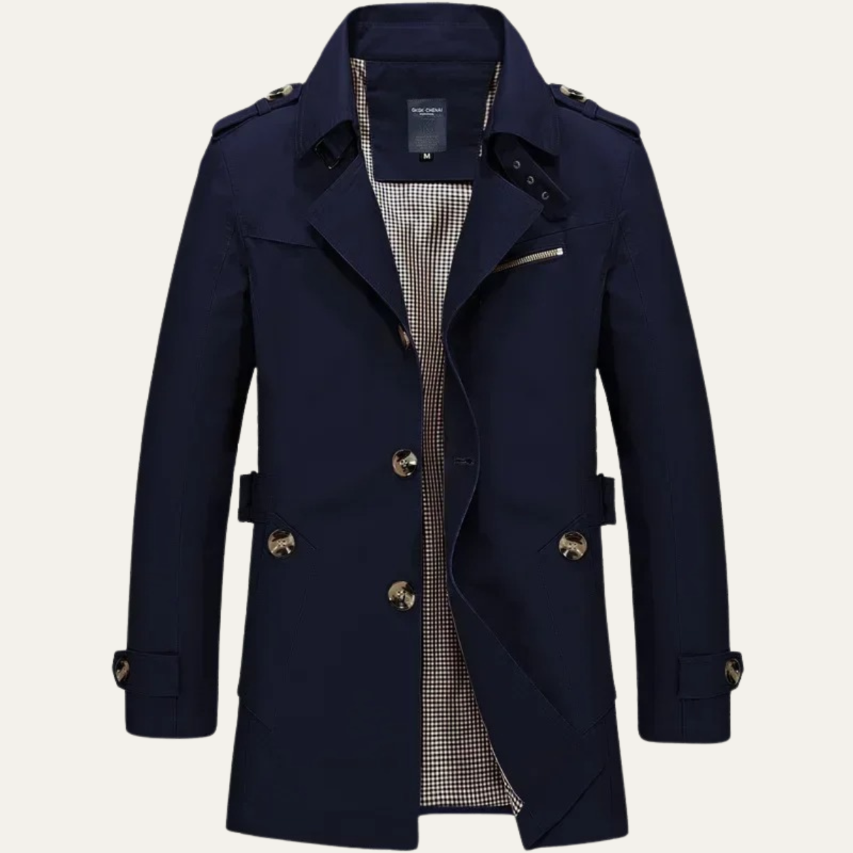 The Glenfield Men’s Classic Double Breasted Trench Coat