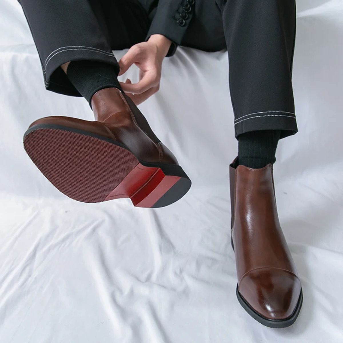 The Savile Row Leather Chelsea Boots for Men