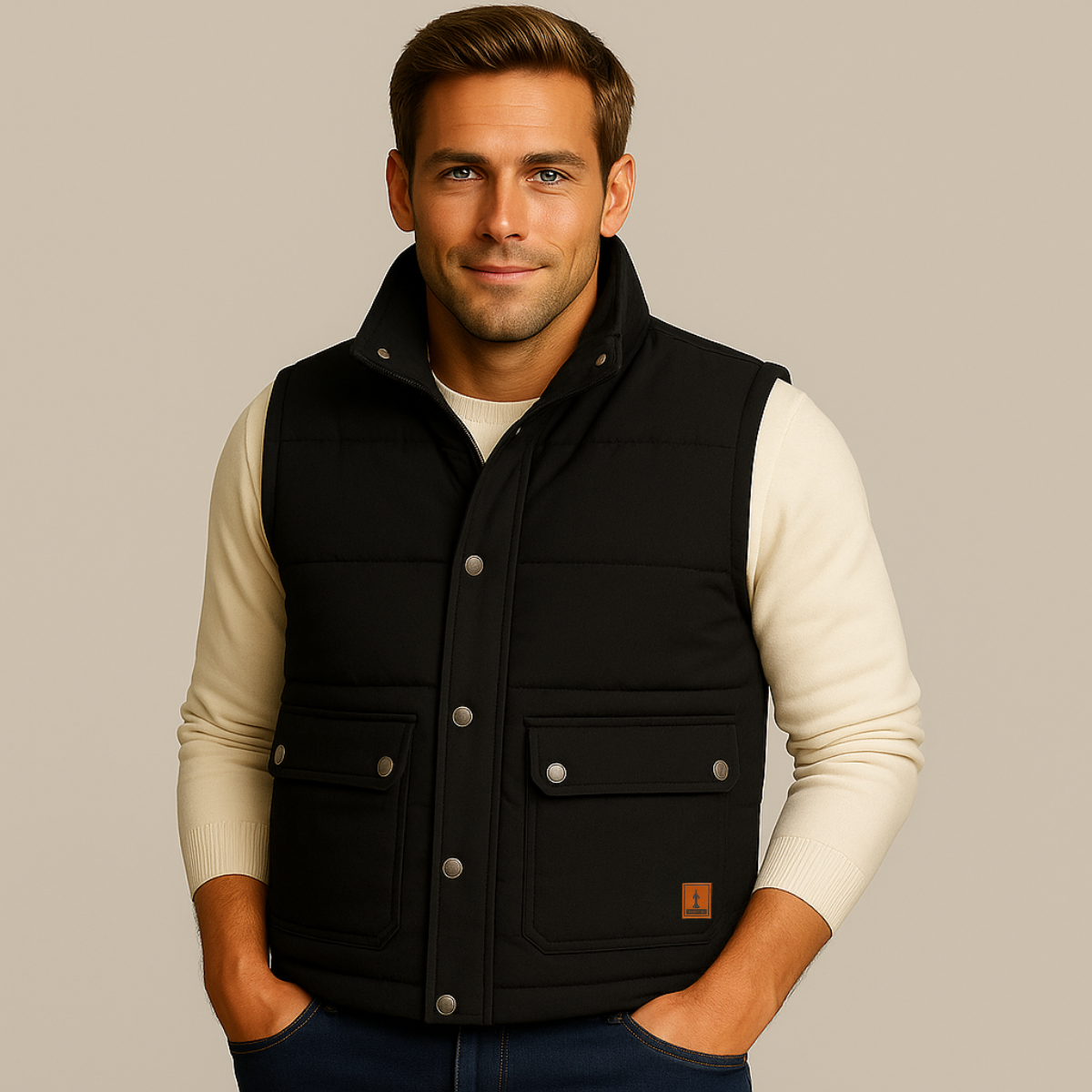 The Aspen Men's Warm Modern Fleece Lined Winter Gilet
