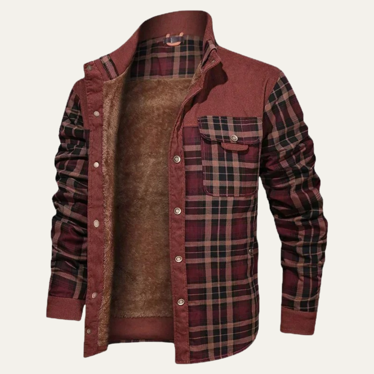The Gallipoli Men’s Warm Winter Plaid Check Jacket