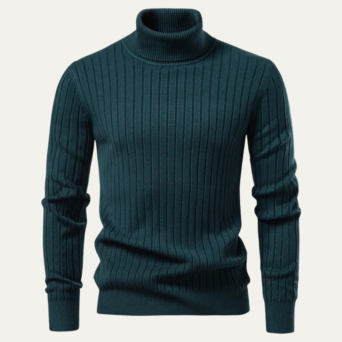 The Broadway Men’s Ribbed Turtleneck Winter Knit Jumper