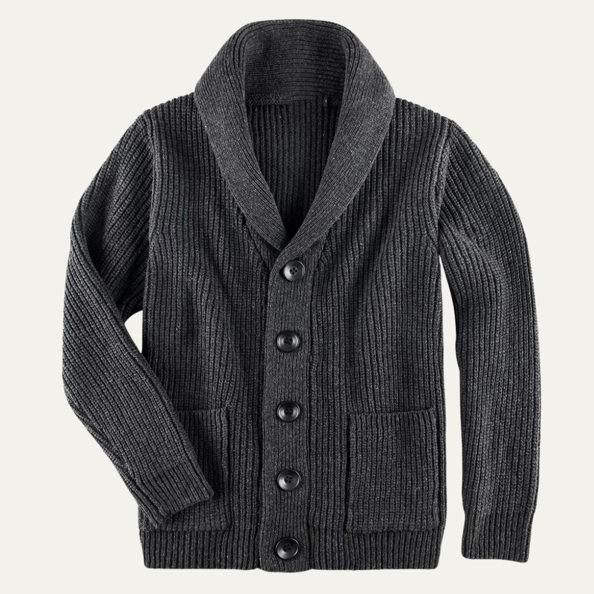 The Venezia Men's Shawl Collar Cunky Knit Cardigan