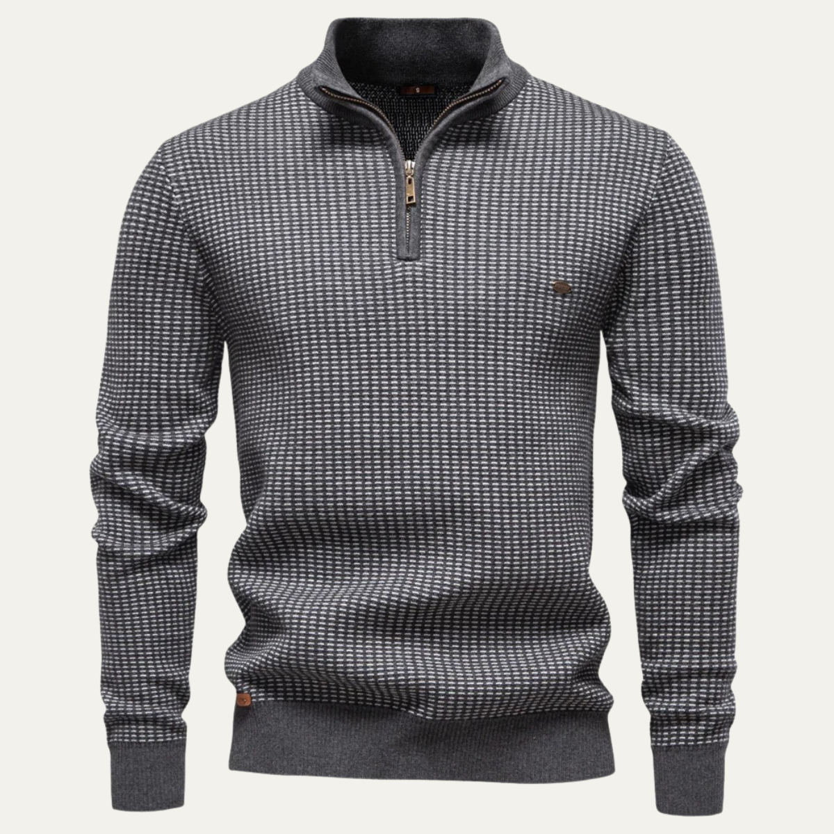 The Darrow Men’s Trendy Quarter Zip Knitted Jumper
