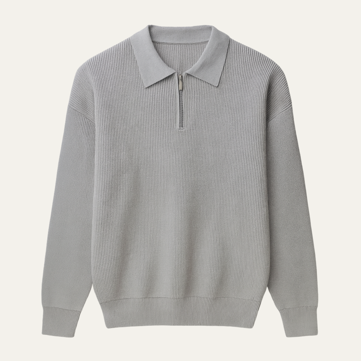 The Zurich Men’s Luxury Quarter Zip Cotton Knit Jumper