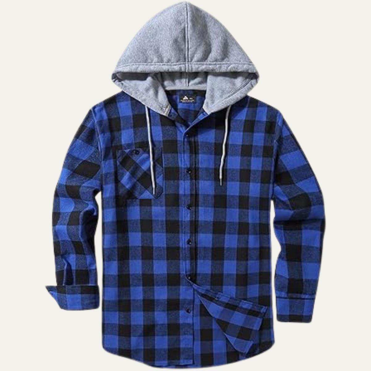 The Amalfi Men’s Hooded Plaid Button Down with Pocket Flannel Jacket
