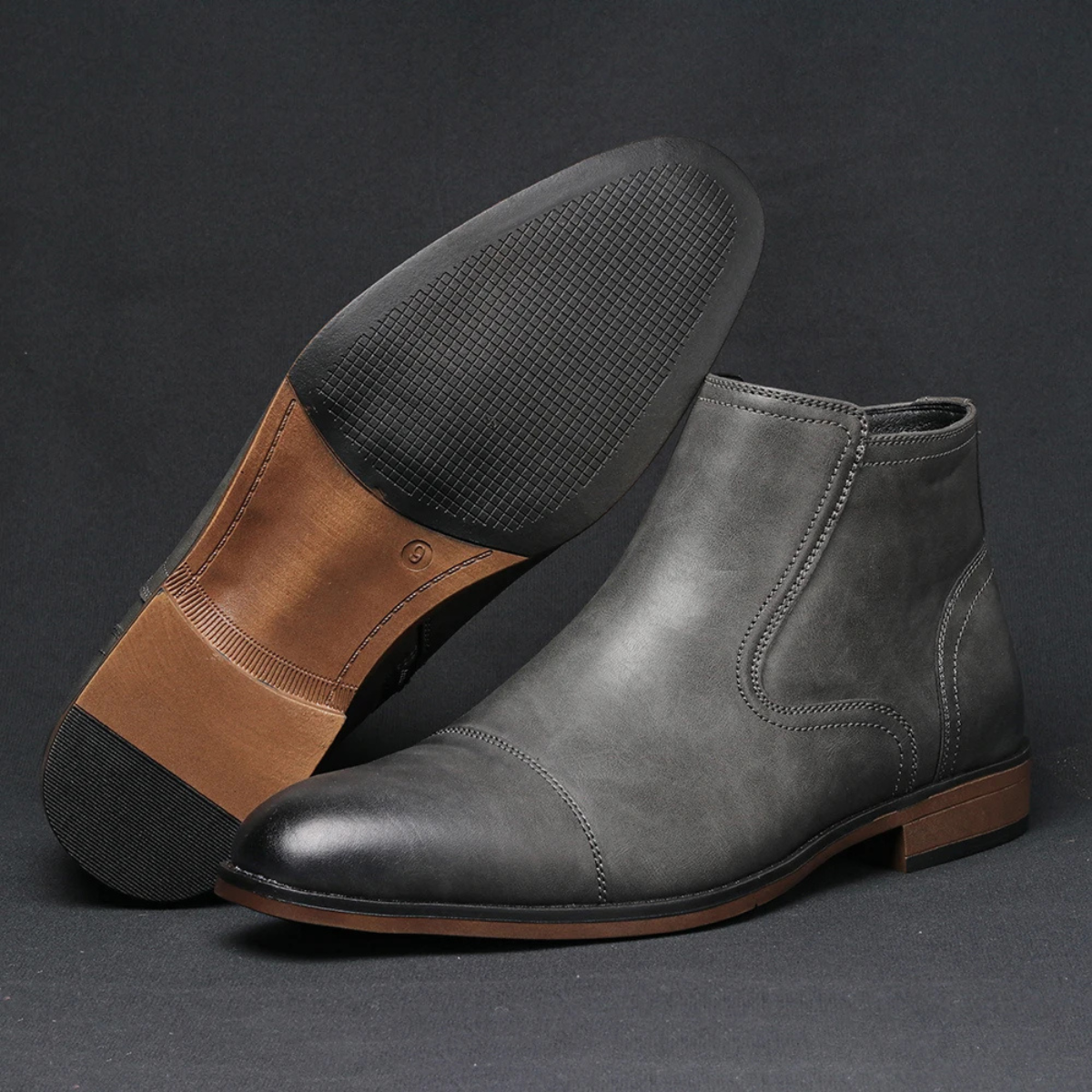 The Rapallo Men’s Classic Side Zip Leather Ankle Boots