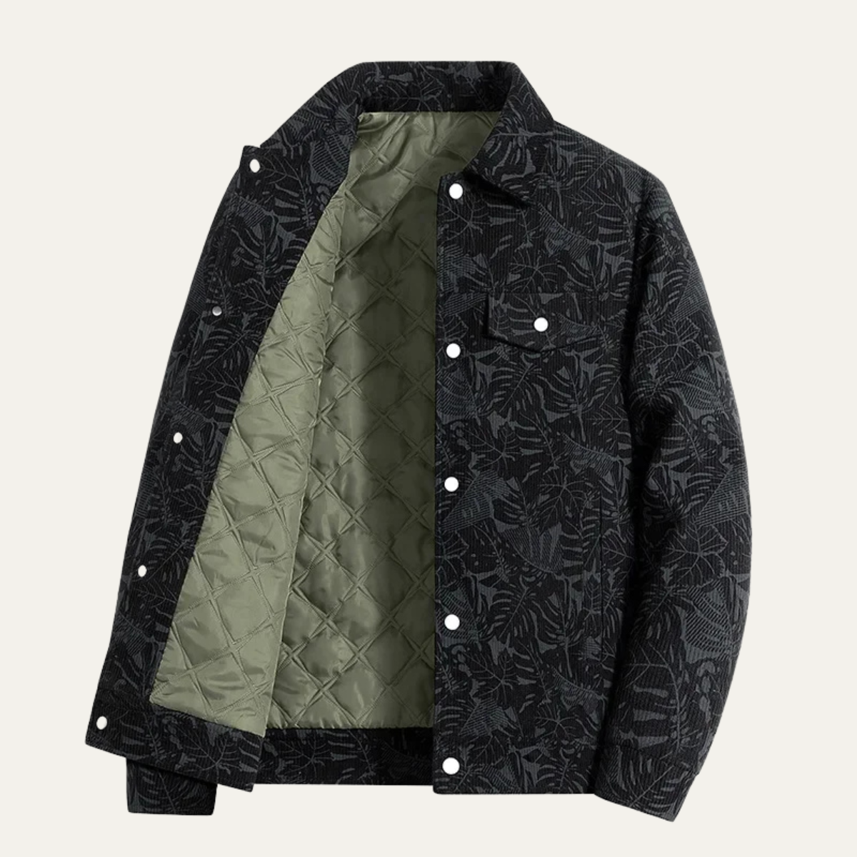 The Roma Men’s Casual Slim Fit Quilted Cotton Jacket