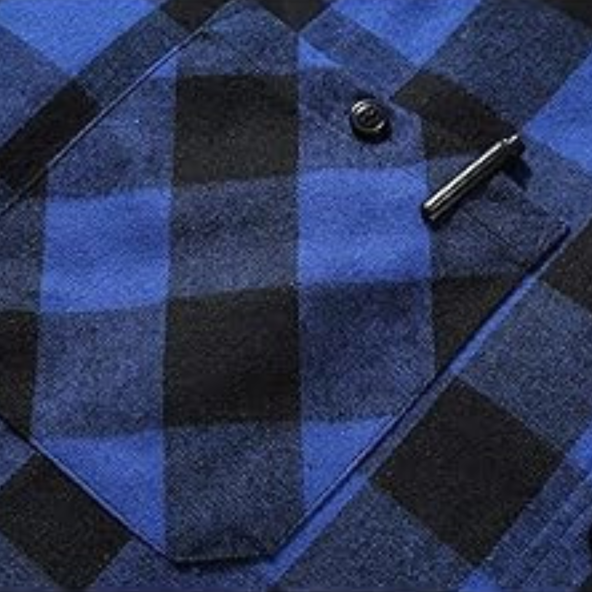 The Amalfi Men’s Hooded Plaid Button Down with Pocket Flannel Jacket