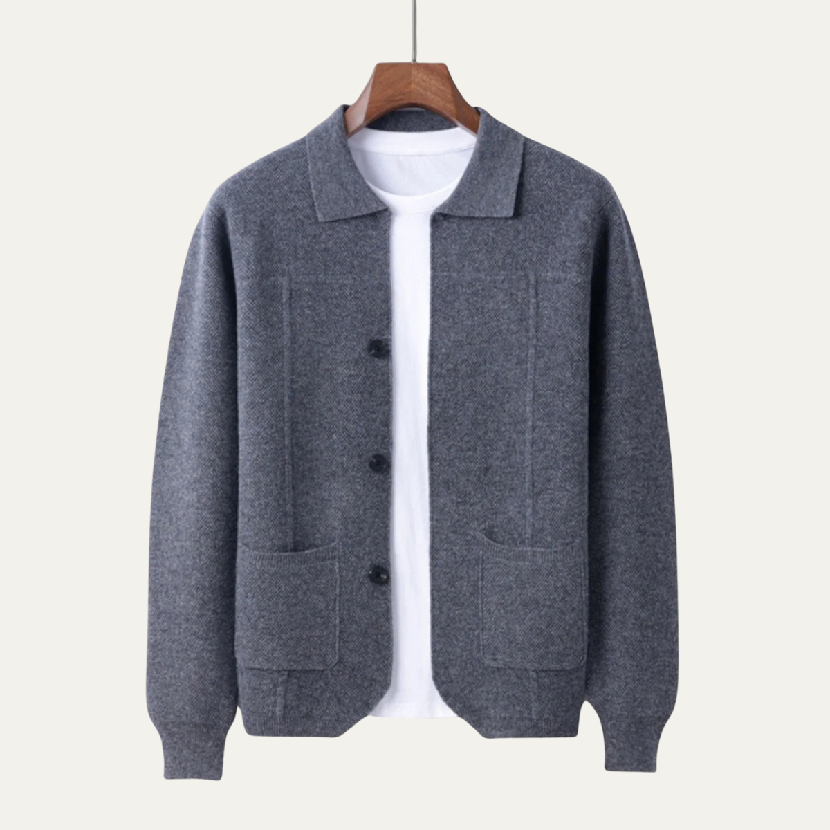 The Marlow Men's Classic Smart Layer Knit Cardigan