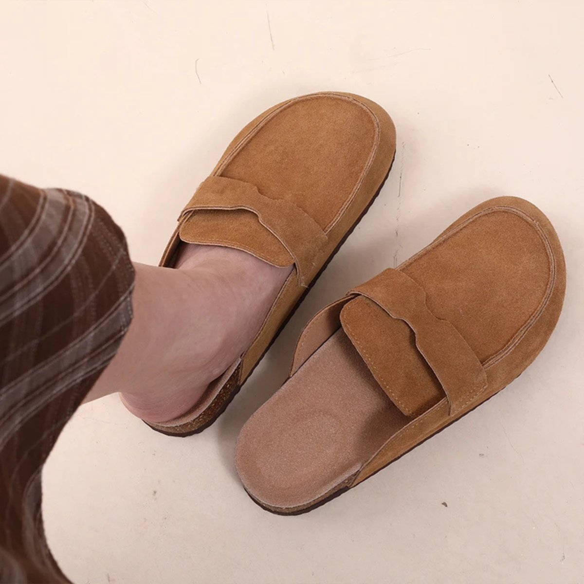 The Lavenham Men's Suede Slip On Trendy Moccasin Slipper