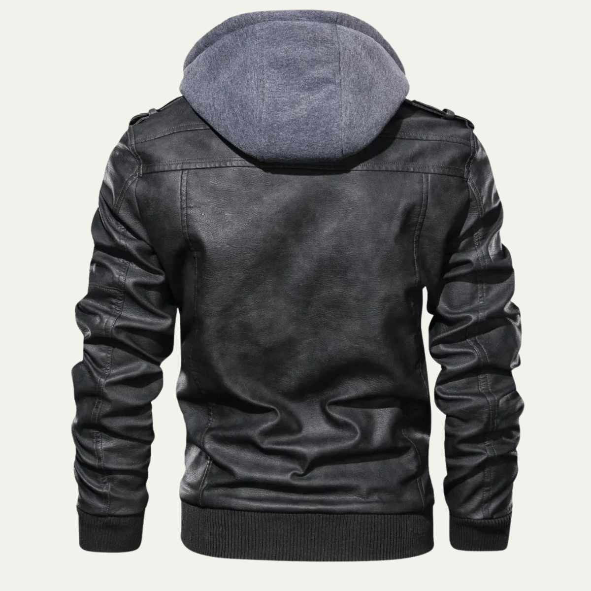 The Chelsea Men’s Vintage Biker Leather Hooded Jacket