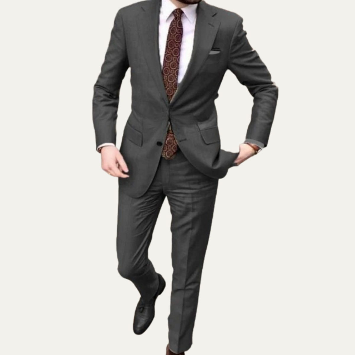 The San Remo Men’s Trendy Slim Fit Suit – 2 Piece Classic Blazer & Trousers