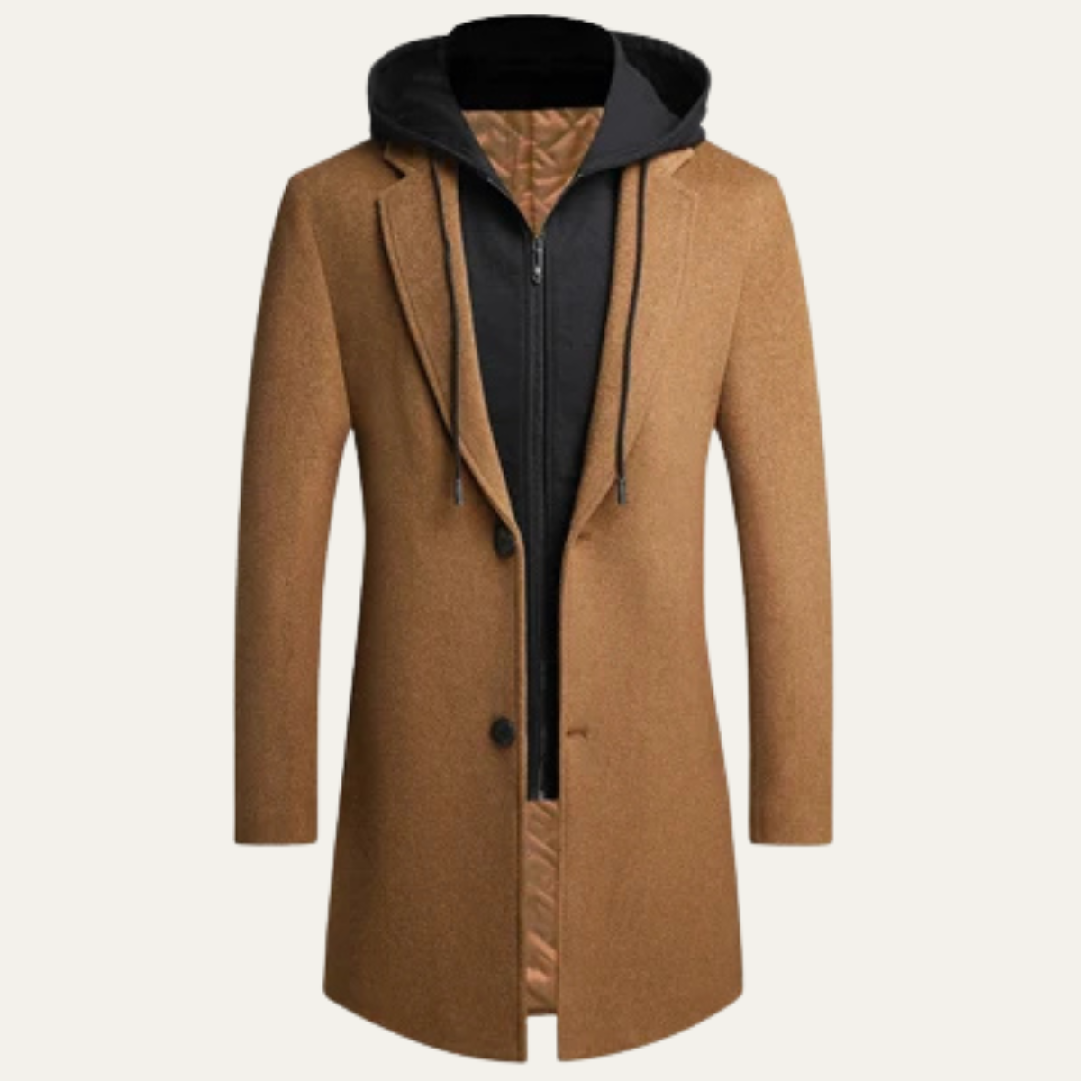 The Miseno Men’s Wool Blend Smart Overcoat with Hood