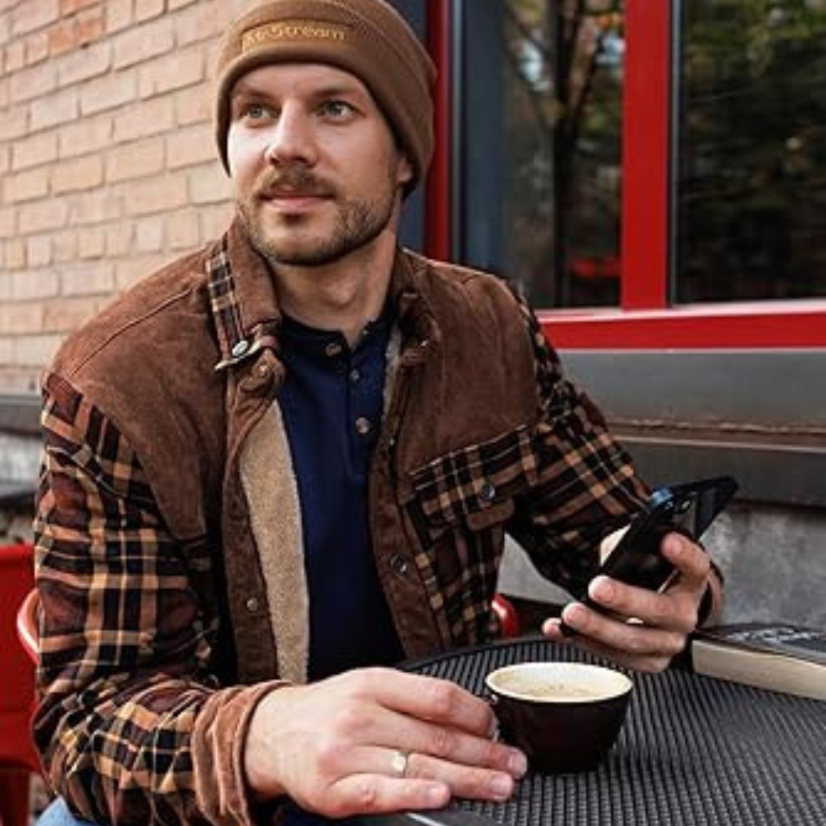 The Procida Men’s Outdoor Sherpa Lined Flannel Shirt Jacket