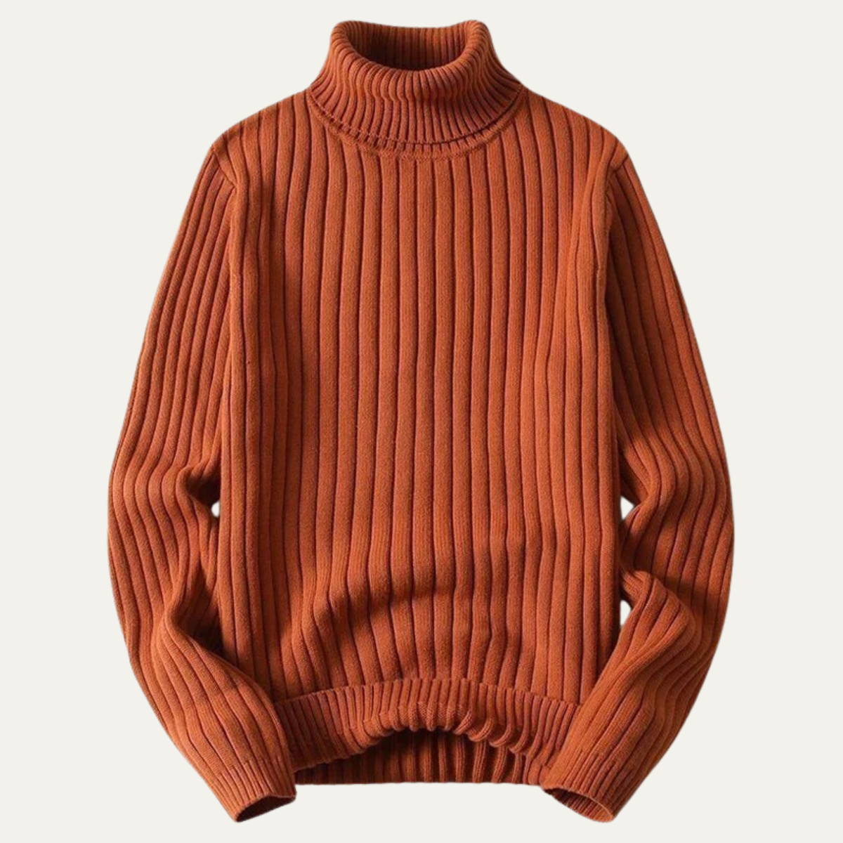 The Manchester Men's Wool Ribbed Turtleneck Knit Jumper
