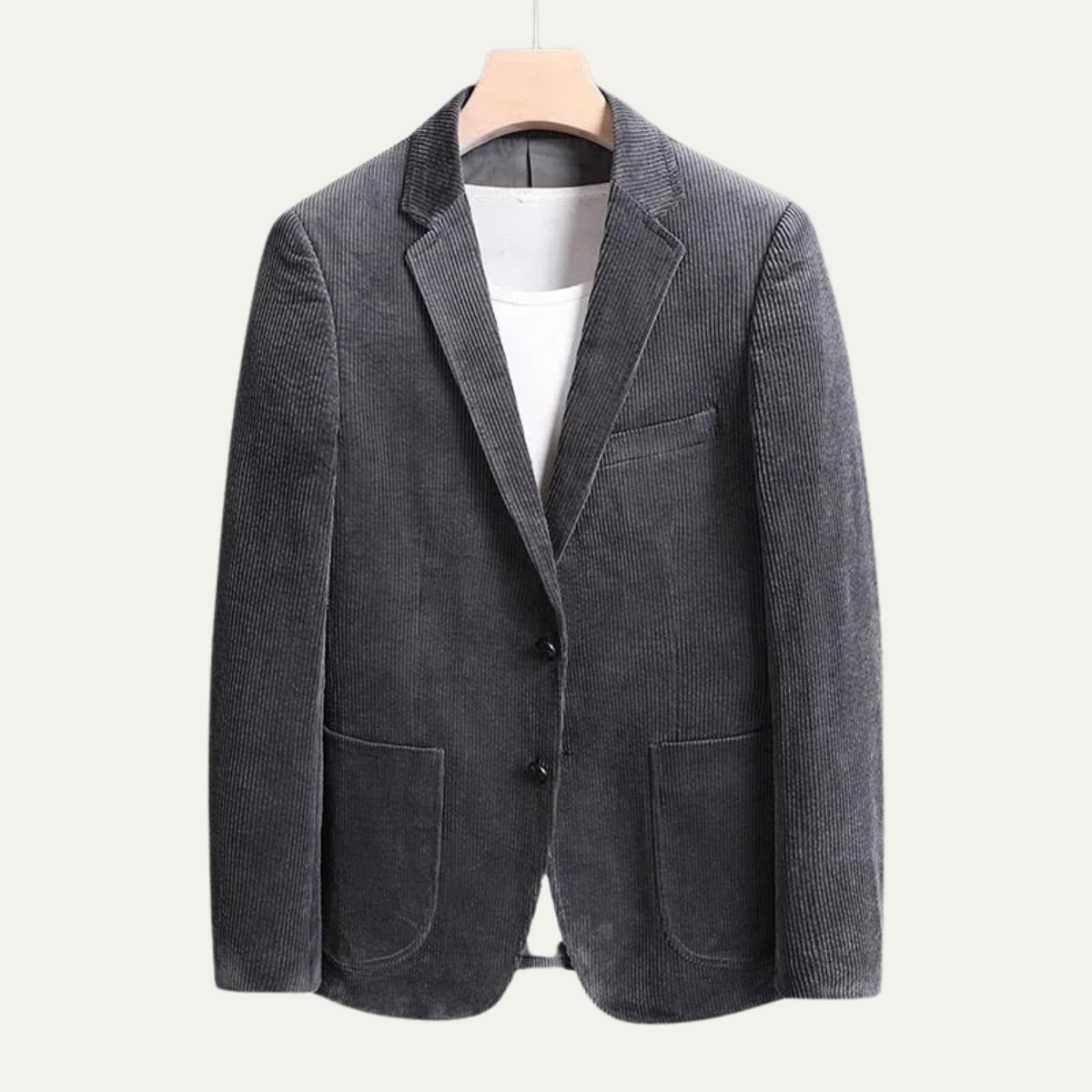 The Porto Cervo Men's Casual Two Button Corduroy Blazer Jacket