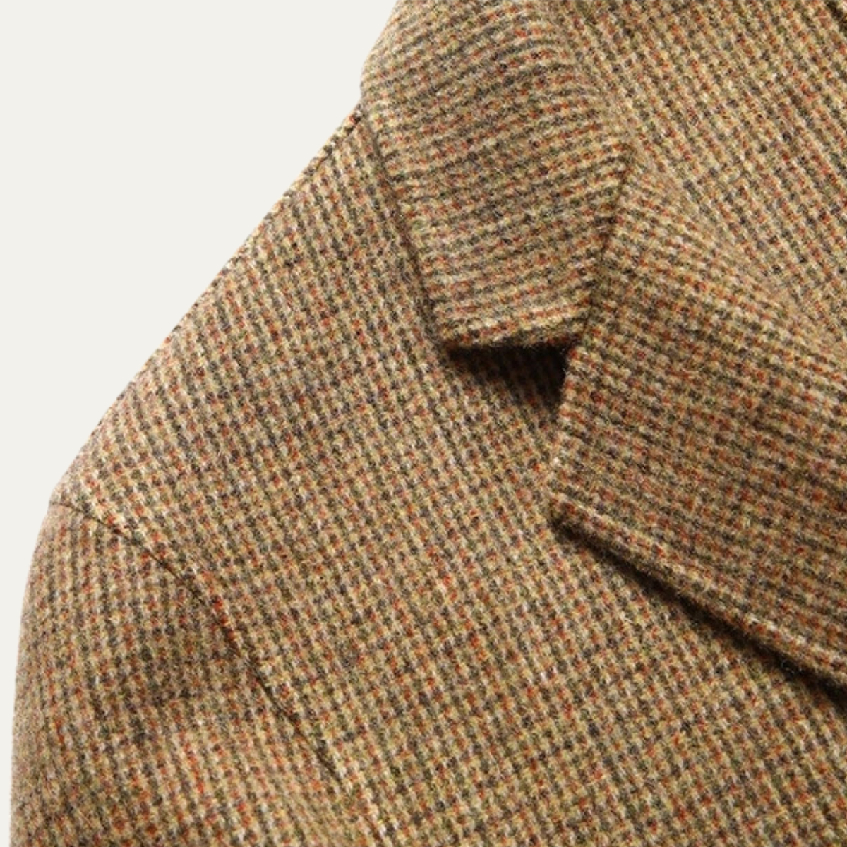 The Pantelleria Men's Checked Wool Suit Tweed Blazer Jacket