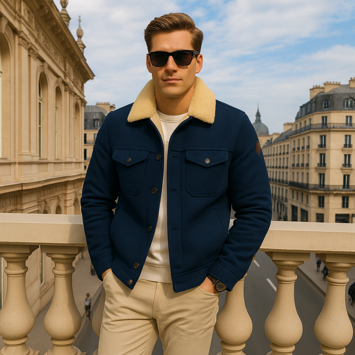 The Vancouver Men's Fleece Lined Outdoor Jacket - Modern & Warm