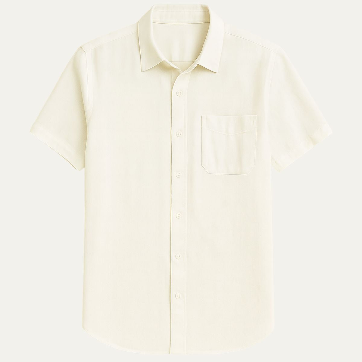 The Monaco Linen Short-Sleeve White Shirt for Men — Classic Old Money Style