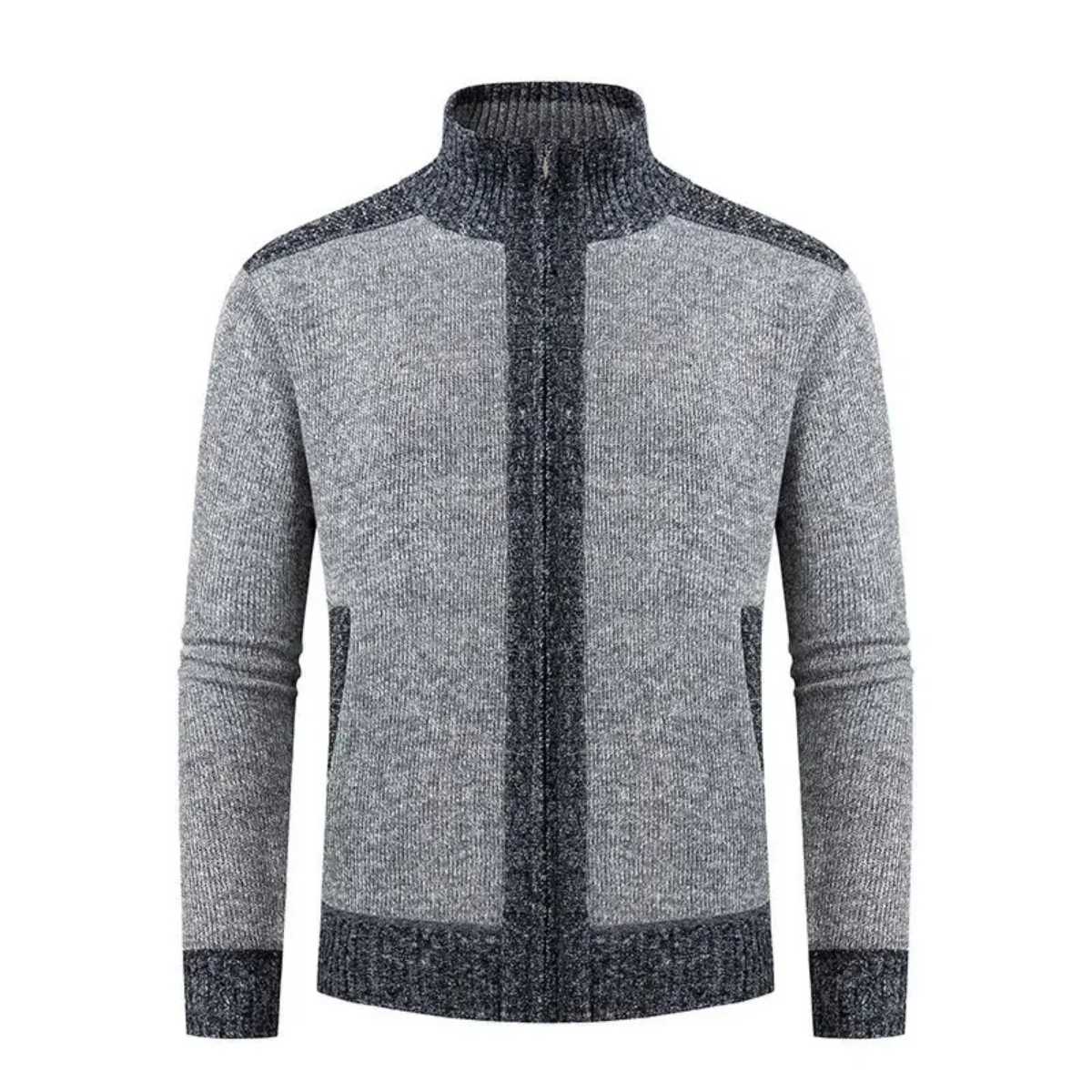 The Cirencester Men’s Thick Fleece Lined Zip Warm Knit Jacket
