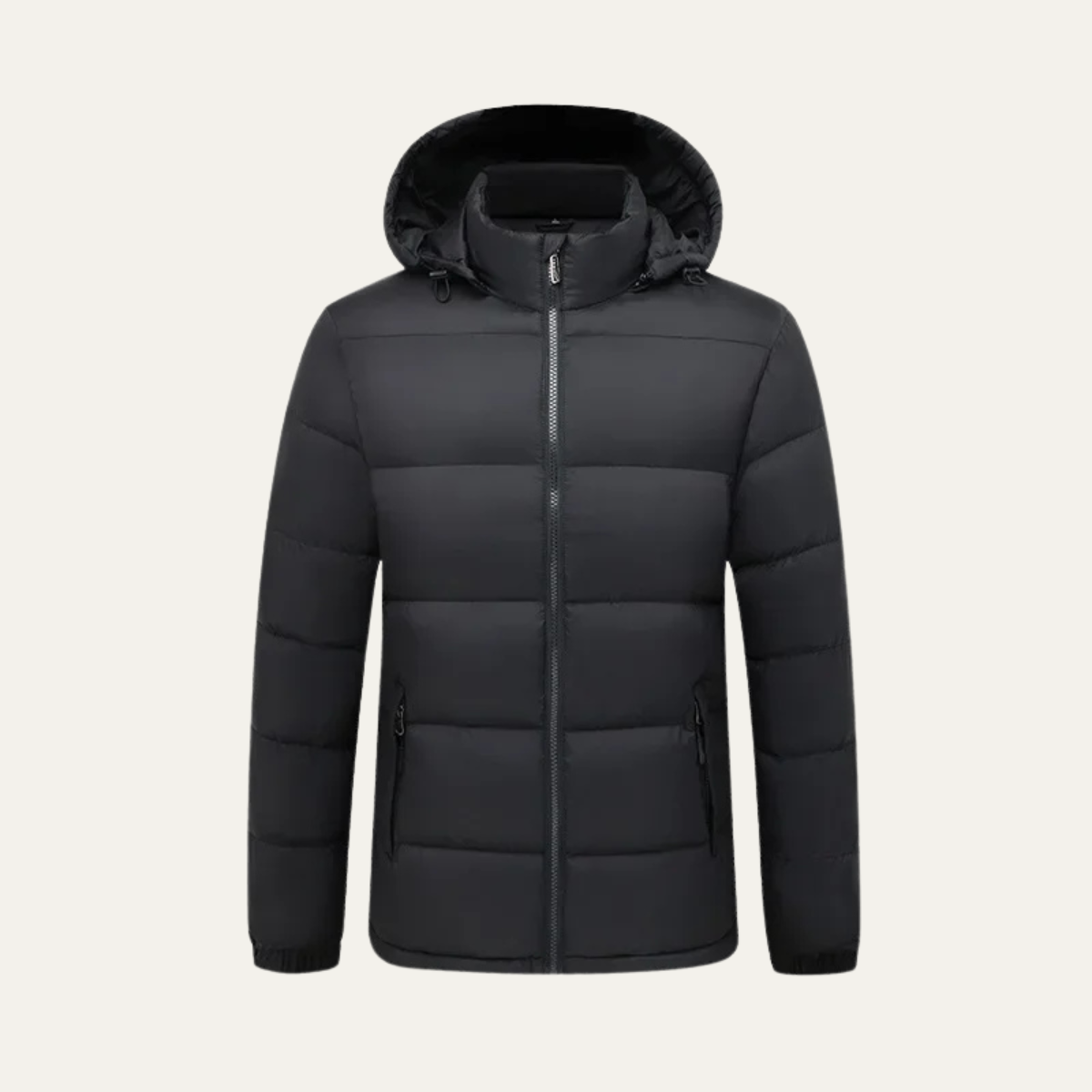 The Cardiff Men’s Winter Hooded Puffer Jacket with Detachable Hood Coat
