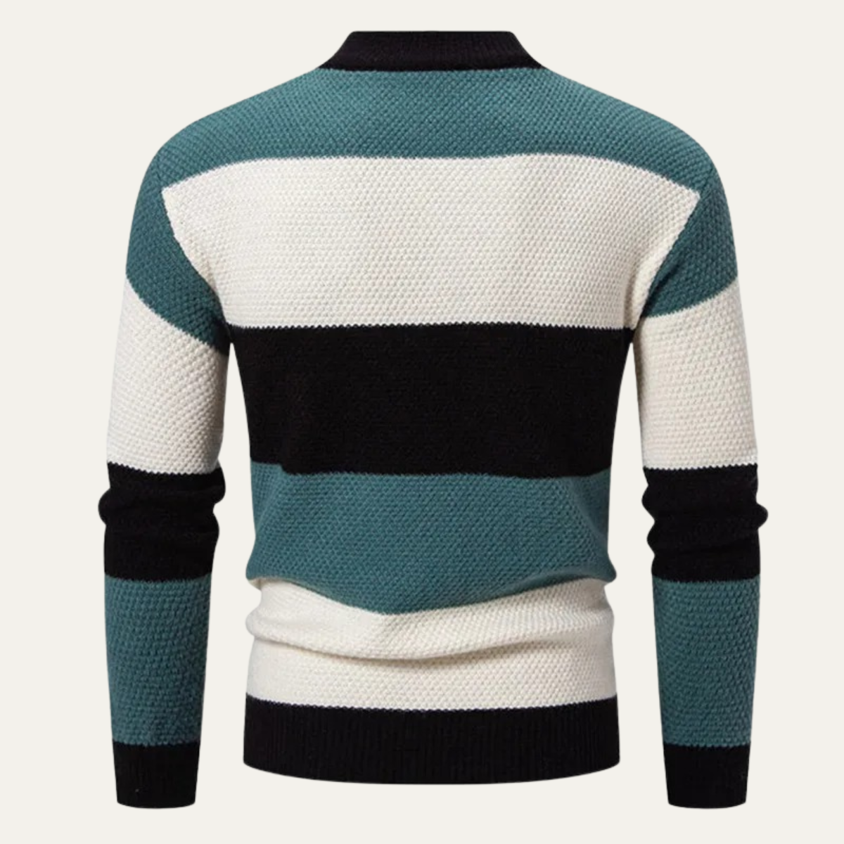 The San Candido Men’s Colour Block Patchwork Cable Knit Jumper
