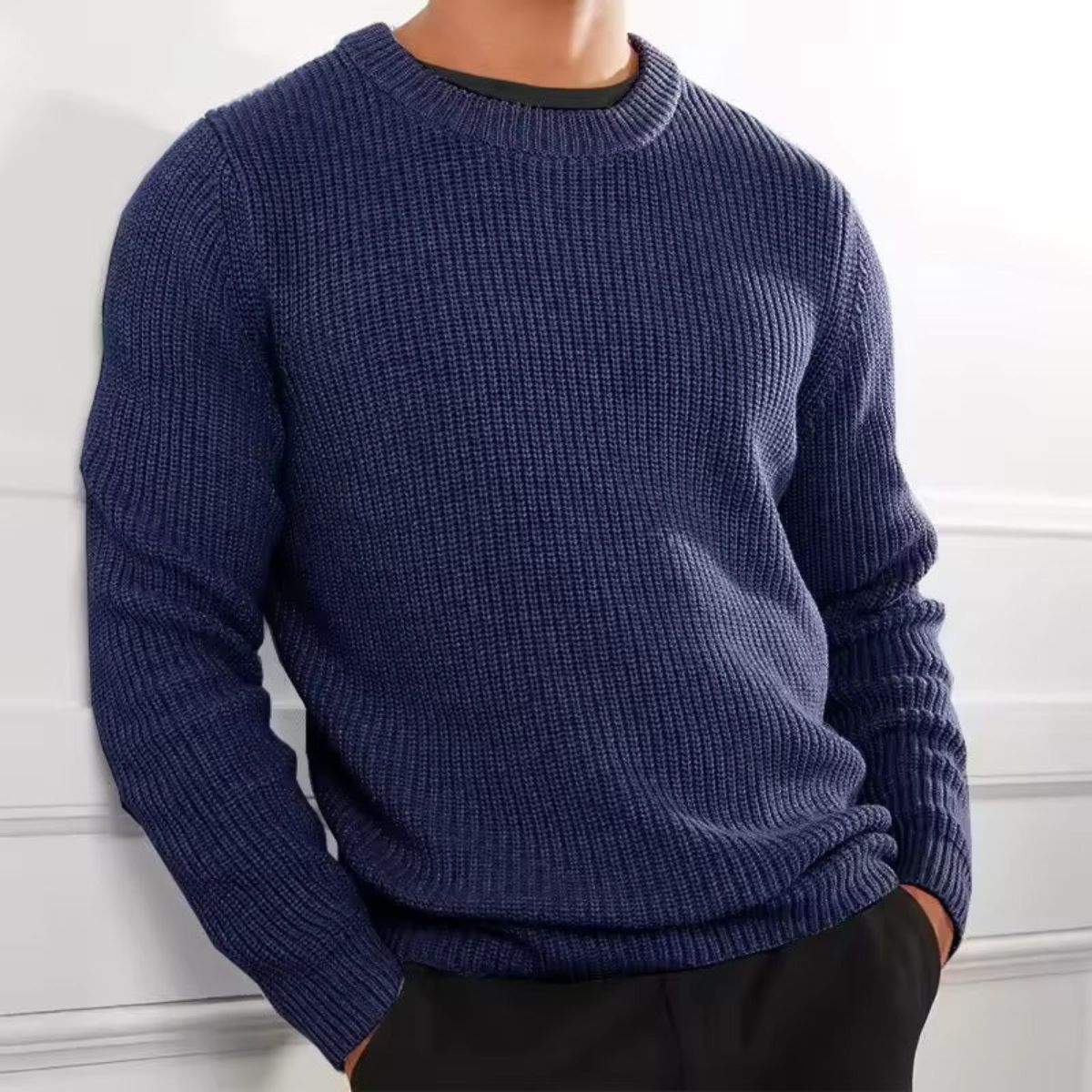 The Tokyo Merino Wool Ribbed O-Neck Jumper