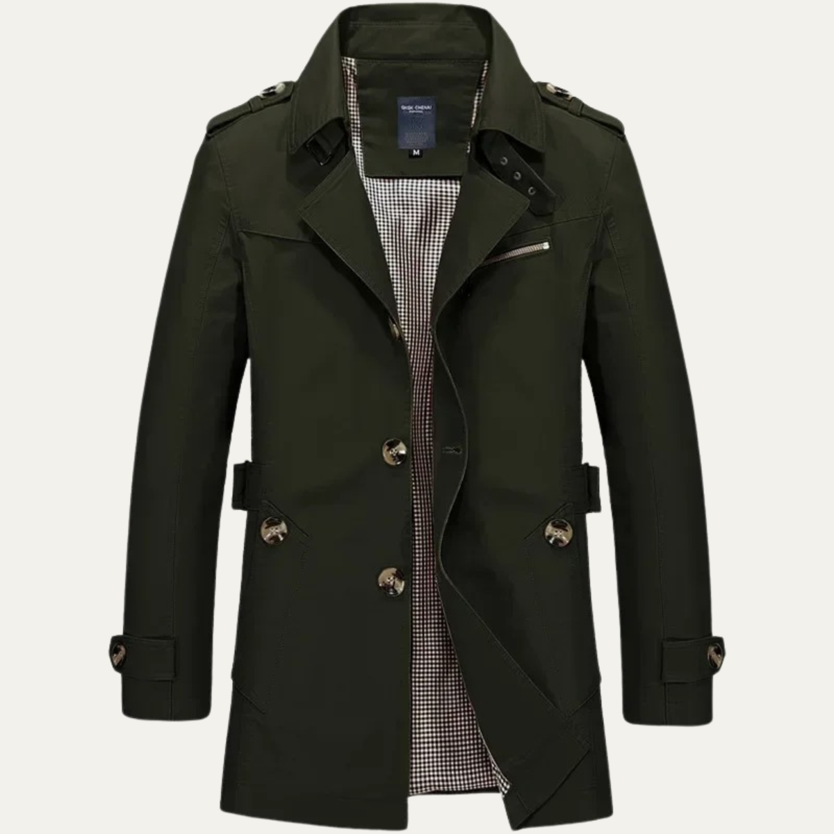 The Glenfield Men’s Classic Double Breasted Trench Coat