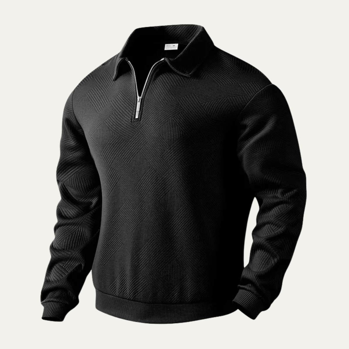 The Elgin Men's Casual Zip Up Polo Jumper