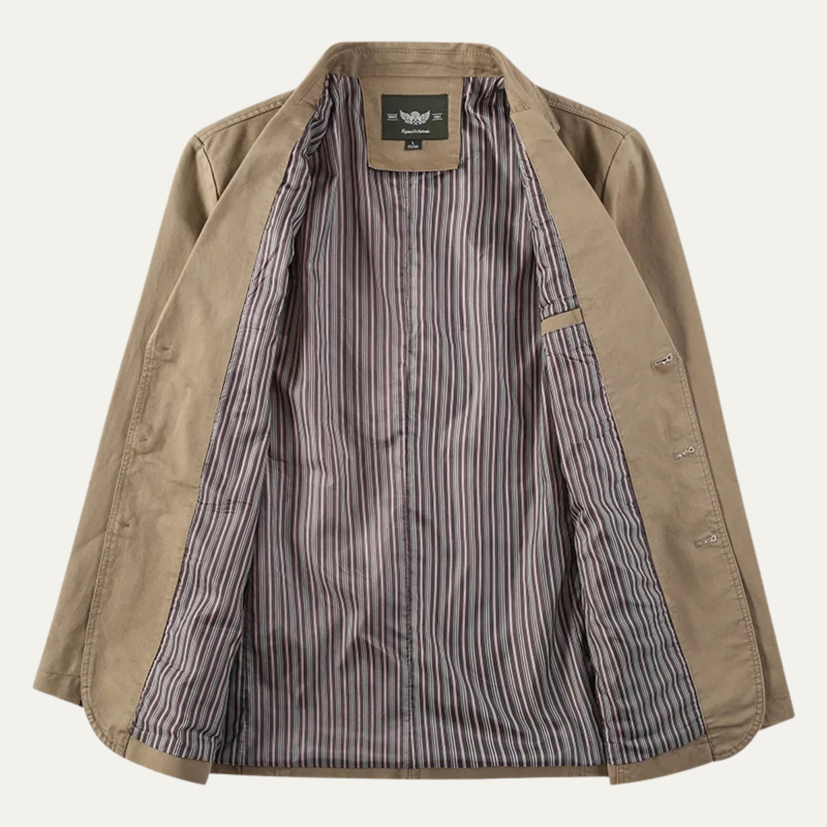 The San Gimignano  Men's Khaki Light Weight Cotton Blazer Jacket