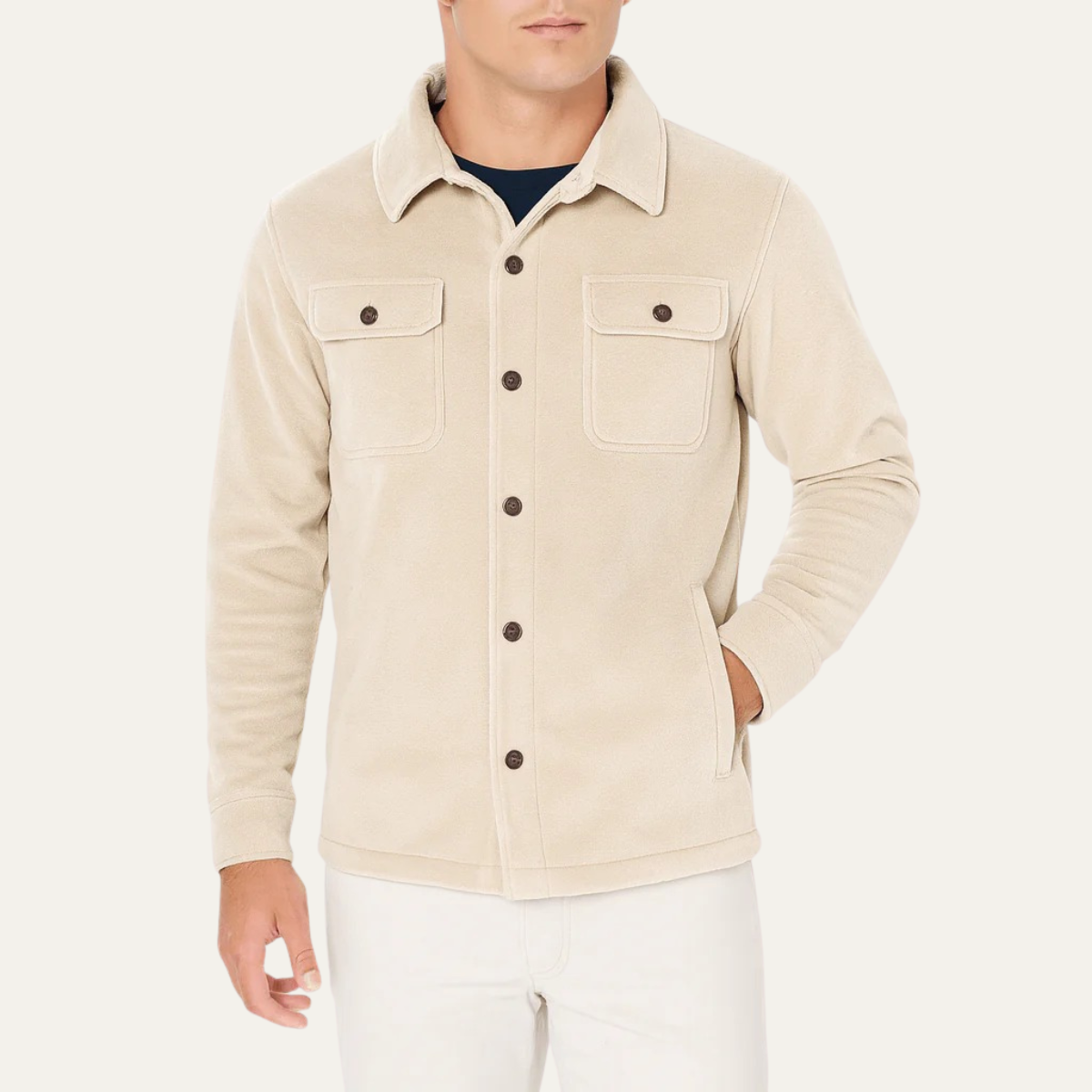 The Newquay Men's Wool Casual Button Up Jacket with Pockets