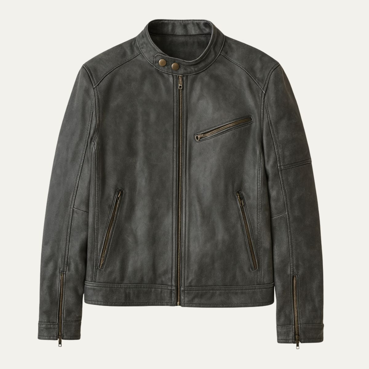 The Brooklyn Leather Biker Jacket – Men’s Classic Motorcycle Style